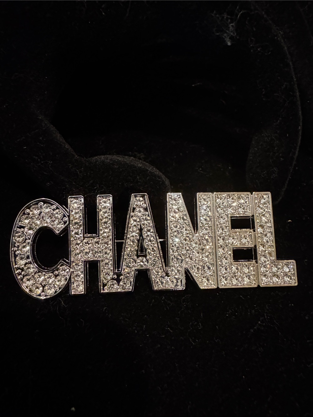 Silver CHANEL Bling  Broach